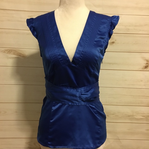 Bershka Tops - Satin blue top